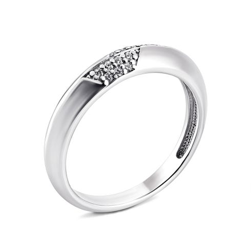 Серебряное кольцо с фианитами (81114б)