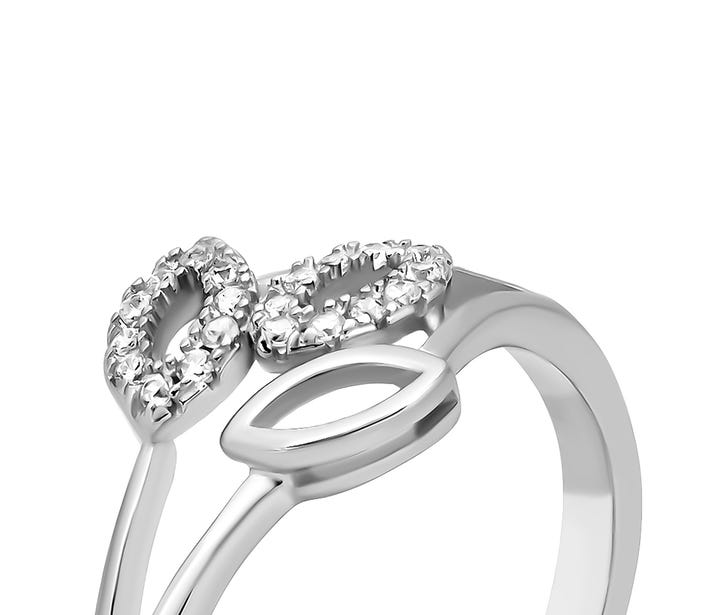 Серебряное кольцо с фианитами (SZDR11365): купить