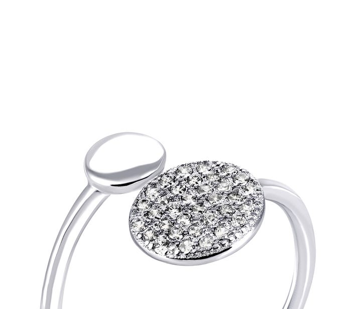 Серебряное кольцо с фианитами (К2Ф/1272): купить