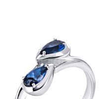 Серебряное кольцо с гидротермальным сапфиром (1744/1р-HSPH): купить