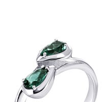 Серебряное кольцо с зеленым кварцем (1744/1р-QGR): купить
