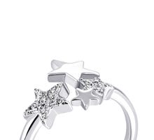 Серебряное кольцо Звездочки с фианитами (К2Ф/1350): купить