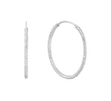 Срібні сережки-конго (SE00598-20mm)