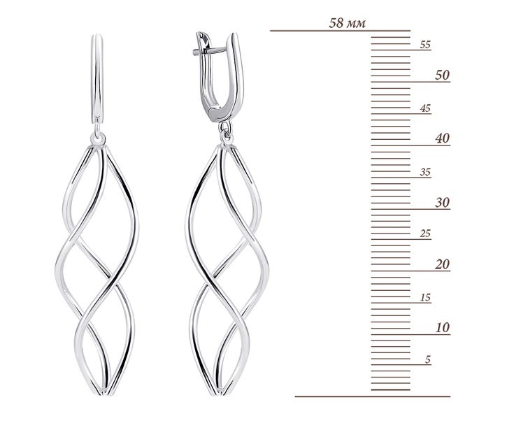 Срібні сережки-підвіски (3TE-01580-1): купить