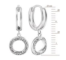Срібні сережки-підвіски з фіанітами (С2Ф/1143): купить