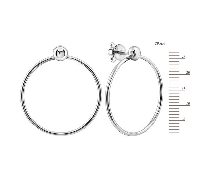 Срібні сережки-конго (СП341с): купить