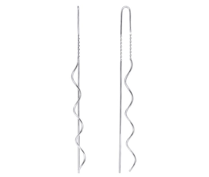 Срібні сережки-протяжки (продевки) (РР-010р)