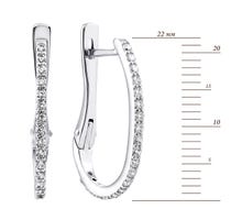Срібні сережки з фіанітами (СВ1414): купить